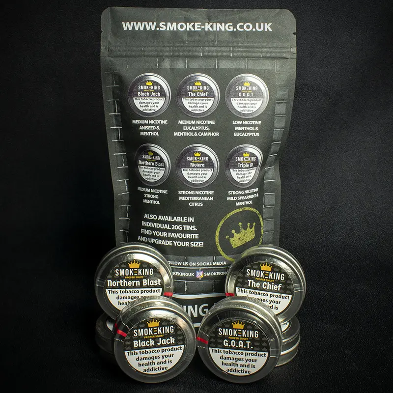 Smoke-King Proper Snuff - 6 Tin Sample Pack 2