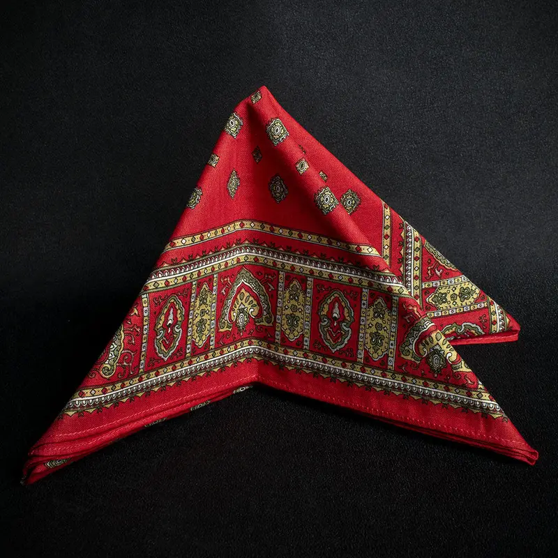 Snuff Handkerchief - Red Diamond Paisley 2