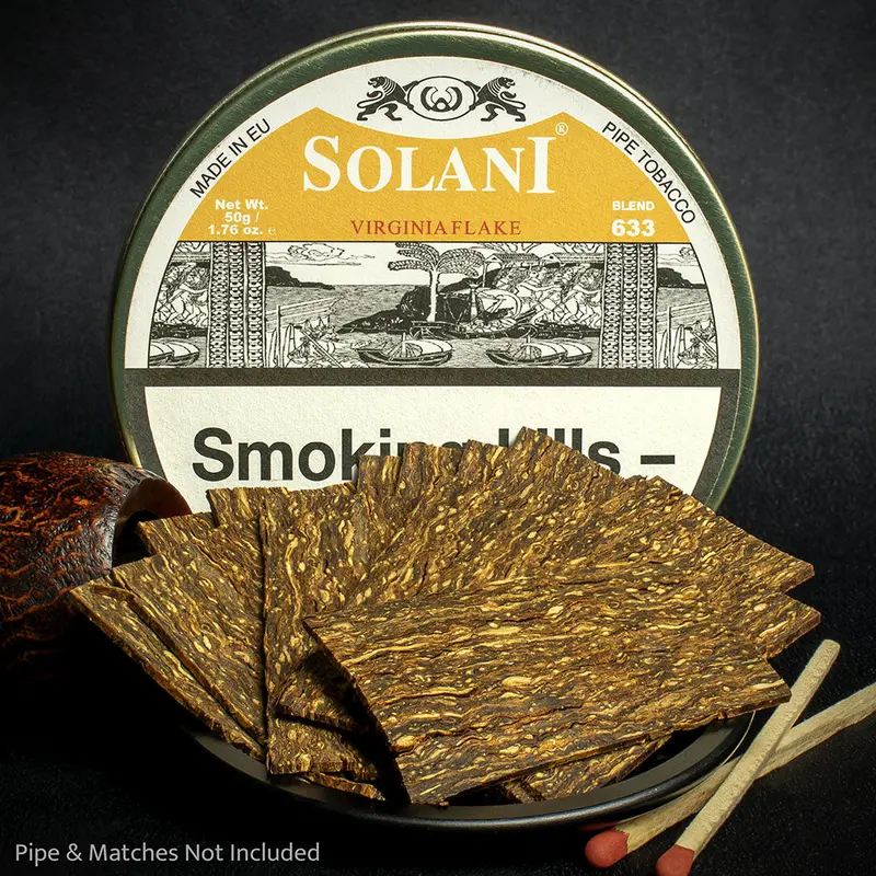 Solani 633 Virginia With Perique Flake Pipe Tobacco - 50G Tin 1