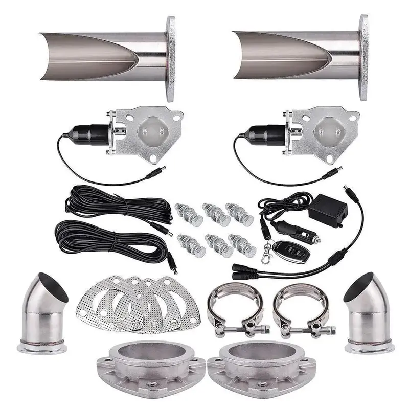 Spelab 2.0/2.25/2.5/3.0 Inch Remote Dual Diy Fabricator Cut Out Valve Electric Exhaust Cutout Kit 2