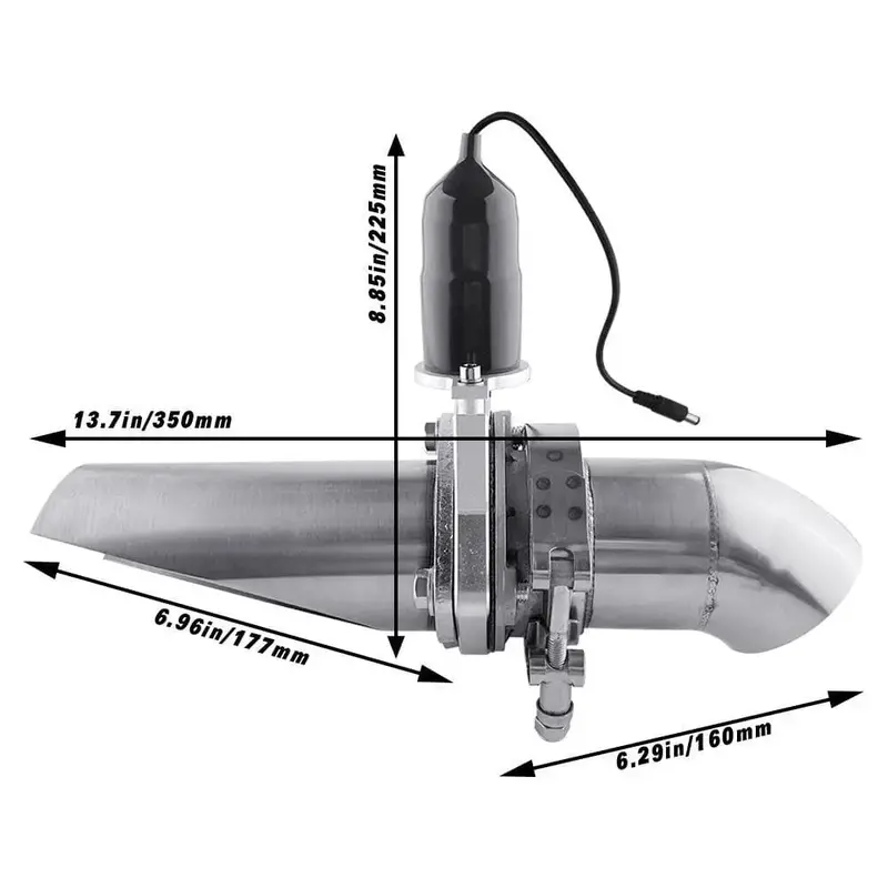 Spelab 2.0/2.25/2.5/3.0 Inch Remote Dual Diy Fabricator Cut Out Valve Electric Exhaust Cutout Kit 3