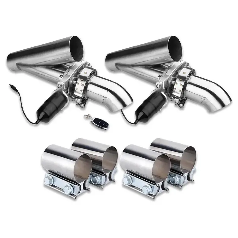 Spelab 2.0/2.25/2.5/3  Inch Dual Electric Exhaust Cutout Valve Remote Switch With 4 Clamps 1