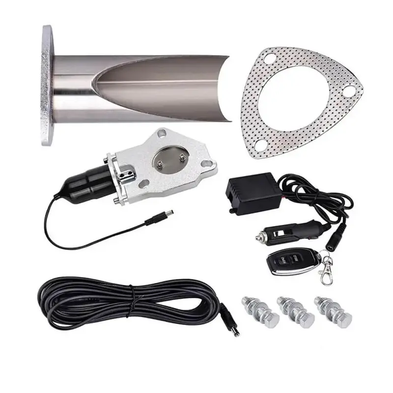 Spelab 2.25 Inch Remote Single Diy Fabricator Electric Exhaust Cutout Kit 1