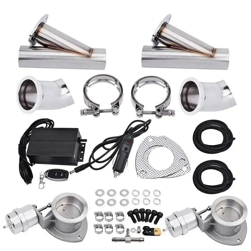 Spelab 2.5 Inch Remote Dual Electric Vacuum Valve Electric Exhaust Cutout Kit 1