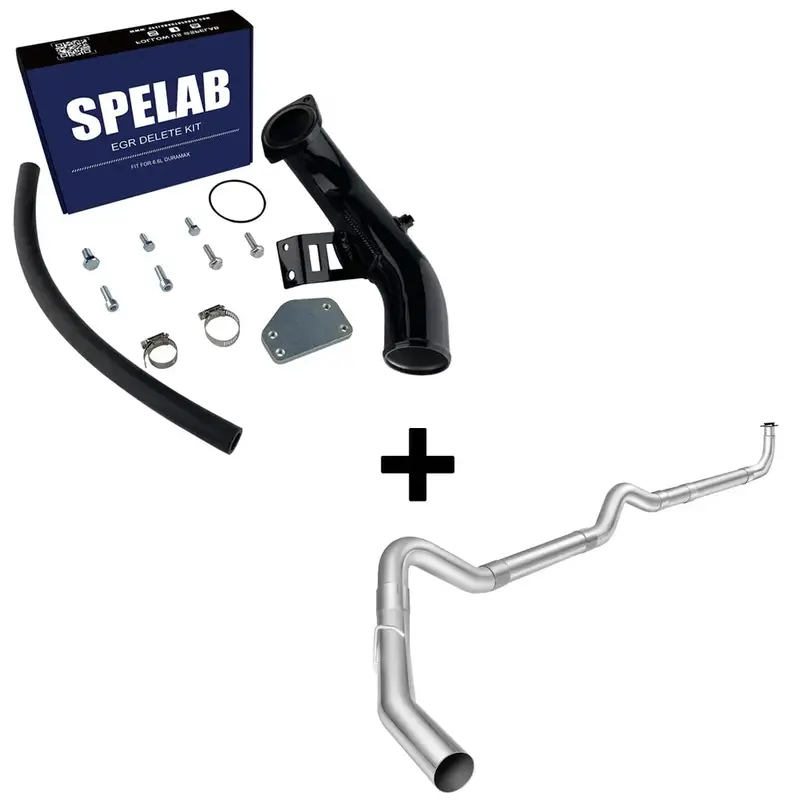 Spelab 2004-2005 6.6L Duramax Lly Egr Delete Kit With High Flow Intake 5