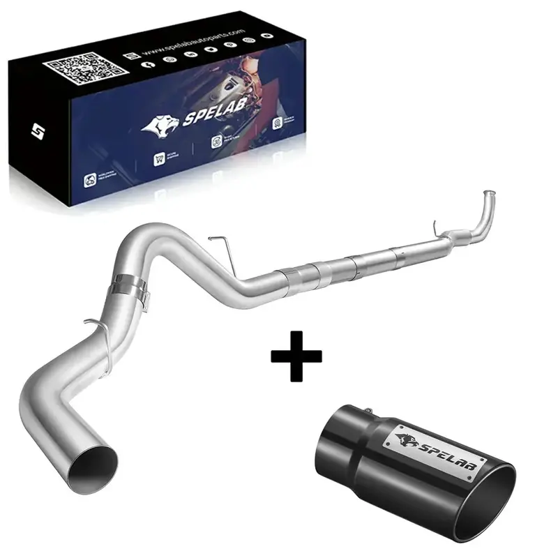 Spelab 4"/5" Downpipe-Back 2011-2015 Lml 6.6 Duramax Dpf Delete Race Pipe（Free Exhaust Tips） 1