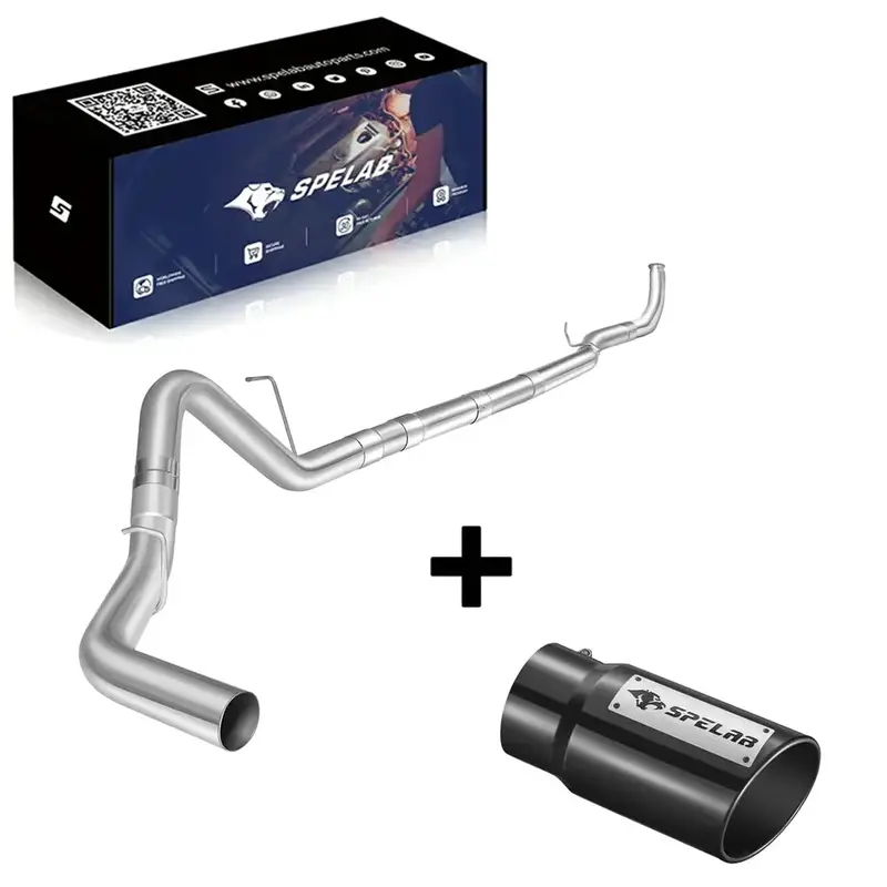 Spelab 4"/5" Downpipe-Back 2011-2015 Lml 6.6 Duramax Dpf Delete Race Pipe(Free Exhaust Tips) 2