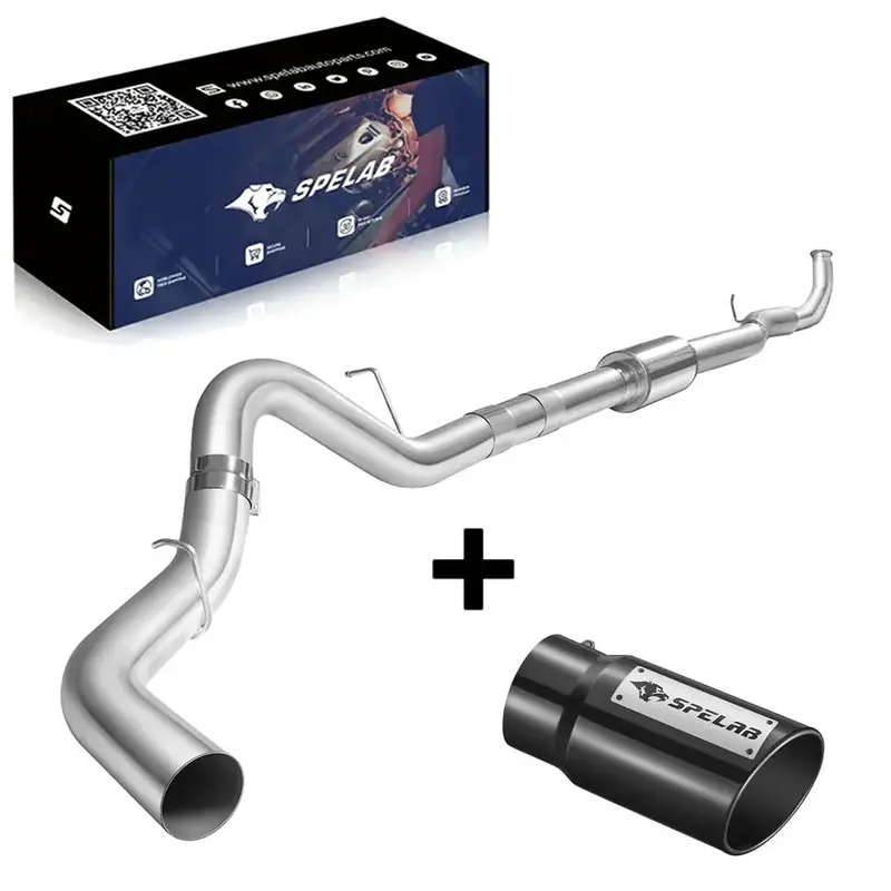 Spelab 4"/5" Downpipe-Back 2011-2015 Lml 6.6 Duramax Dpf Delete Race Pipe(Free Exhaust Tips) 3