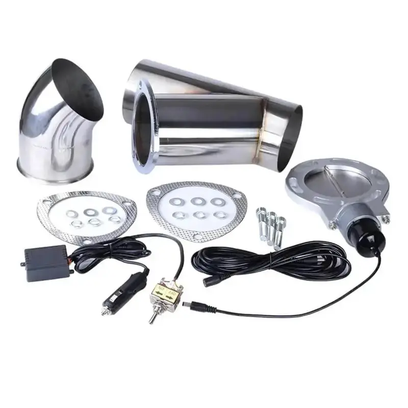 Spelab 4 Inch Stainless Steel Headers Manual Y Pipe Electric Exhaust Cutout Kit 1