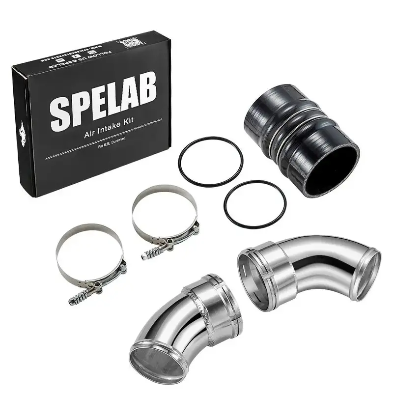 Spelab Cold Side Intercooler Pipe Kit For 2006-2010 6.6 Lbz Lmm Duramax Diesel 1