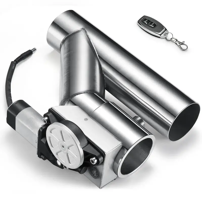 Spelab One-Piece Electric Exhaust Cutout Valve 2.0/2.5/3.0 Inch Catback Single Y Pipe With One Controller Remote Kit 1