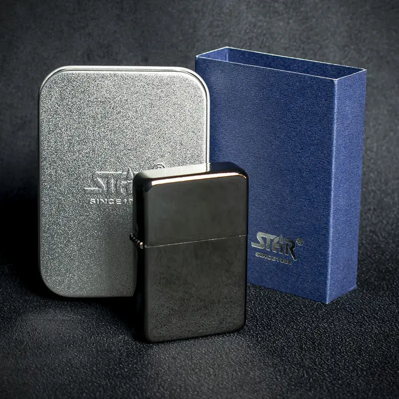 Star Petrol Lighter - Black Ice 1