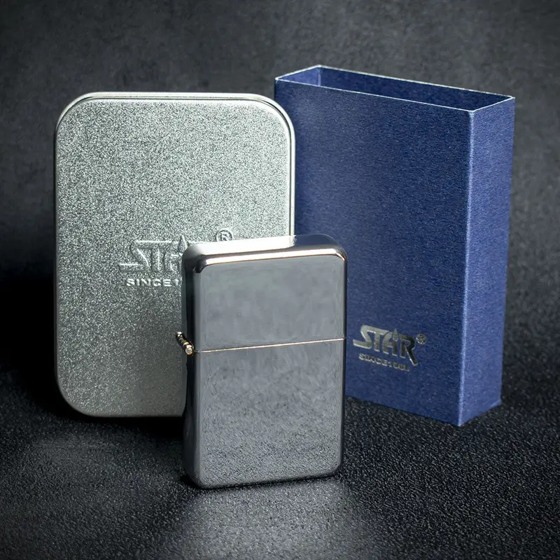 Star Petrol Lighter - High Polish Chrome 1