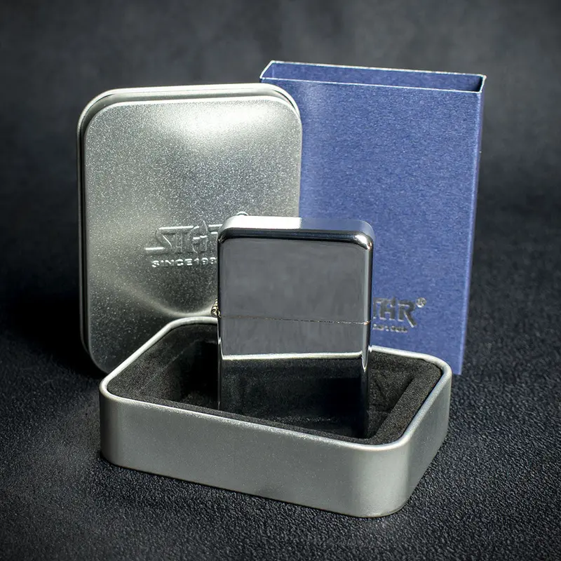 Star Petrol Lighter - High Polish Chrome 2