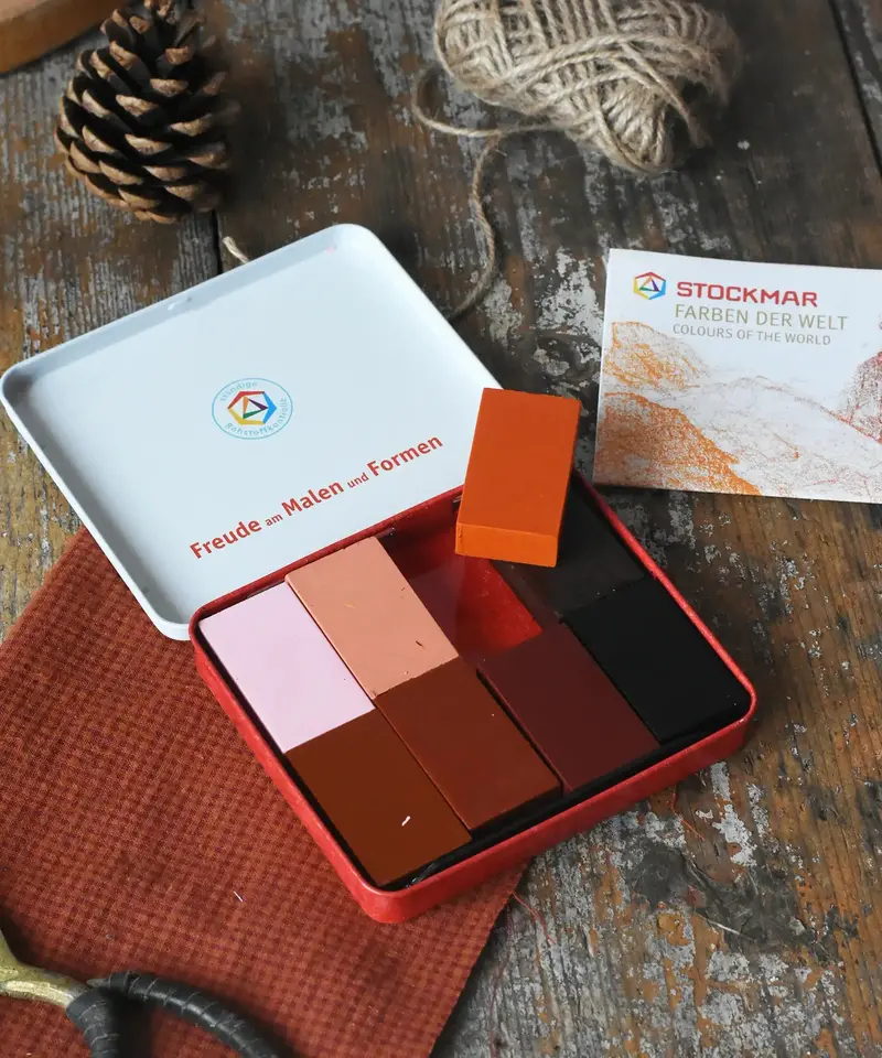 Stockmar 8 Wax Block Crayons - Colours Of The World 2