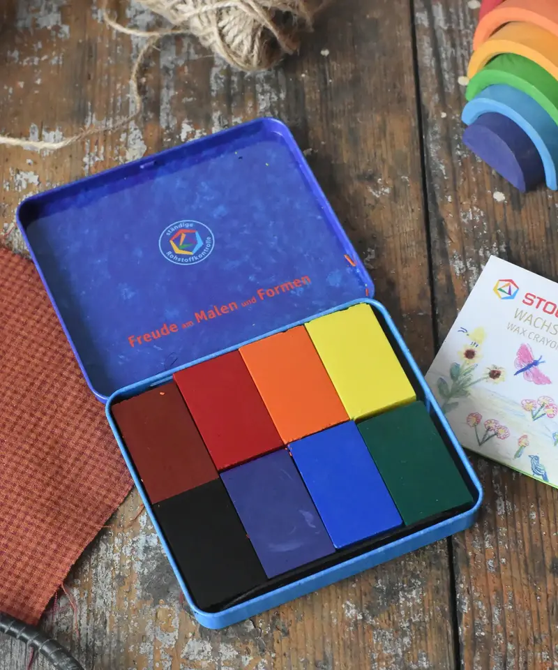 Stockmar 8 Wax Block Crayons - Standard Colours 1