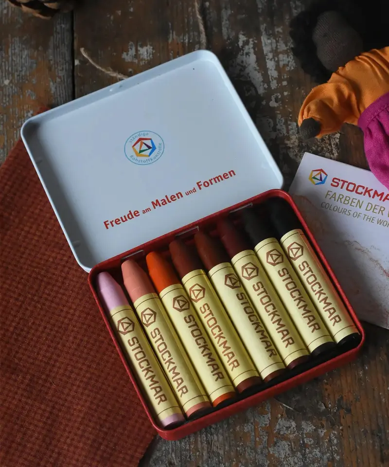 Stockmar 8 Wax Stick Crayons - Colours Of The World 1