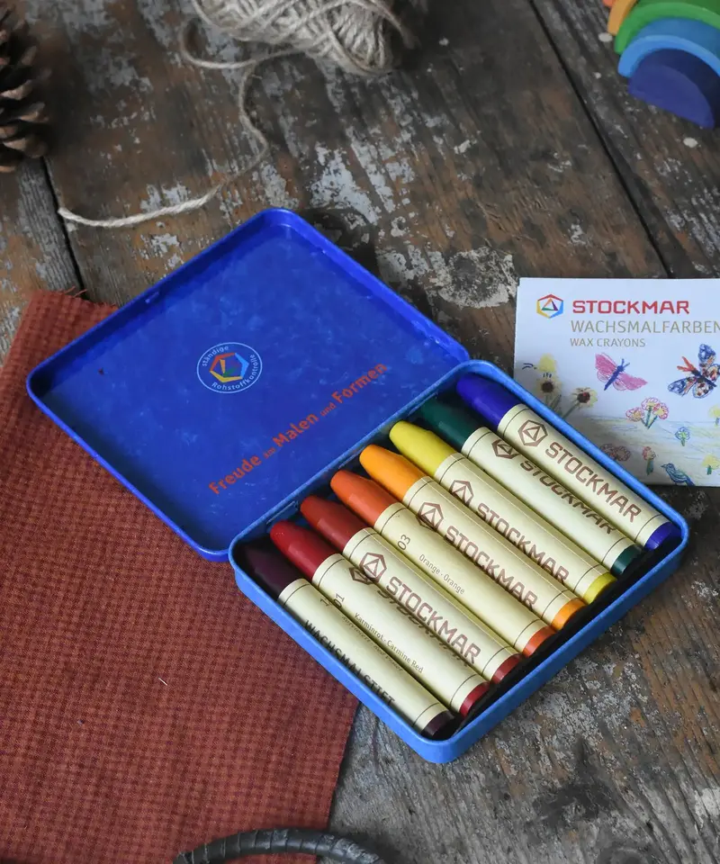 Stockmar 8 Wax Stick Crayons - Waldorf Colours 1