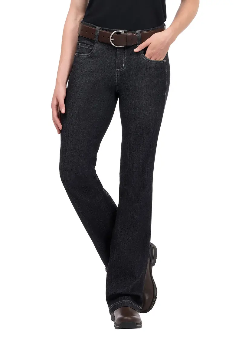 Stretch Denim Silicone Knee Patch Bootcut Riding Pant 1