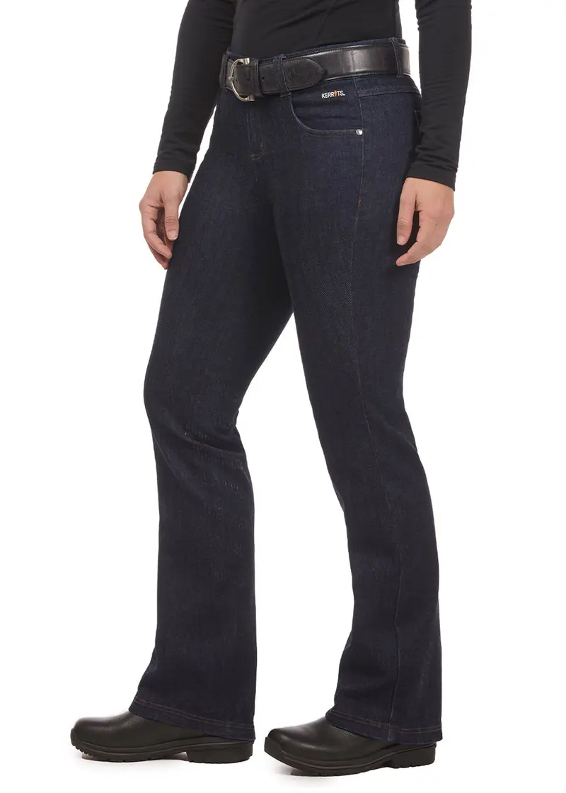 Stretch Denim Silicone Knee Patch Bootcut Riding Pant - Tall 1