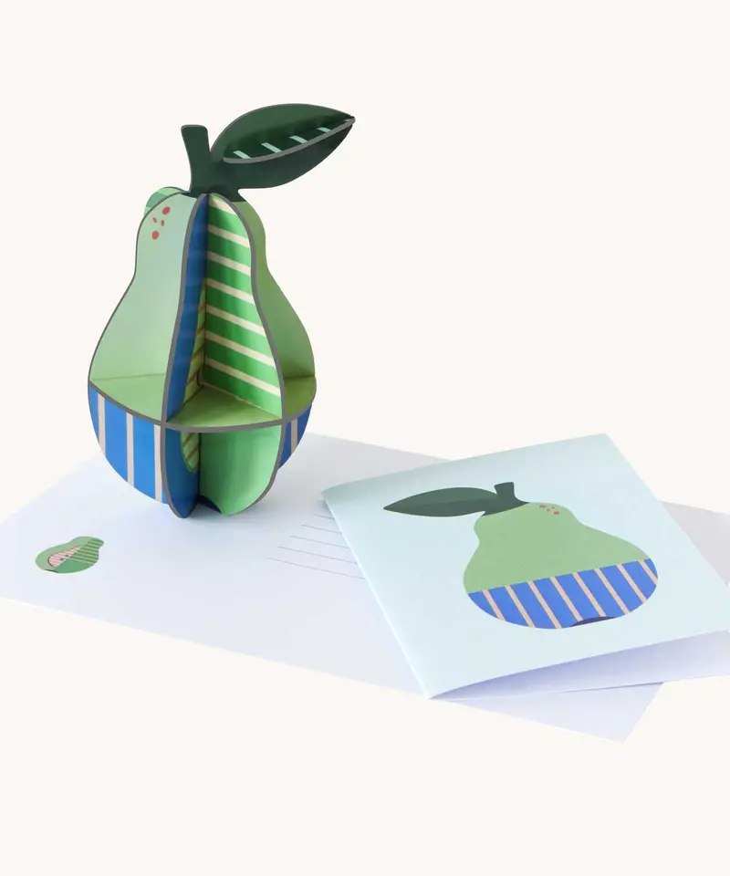 Studio Roof 3D Pop Out Card - Pear 1