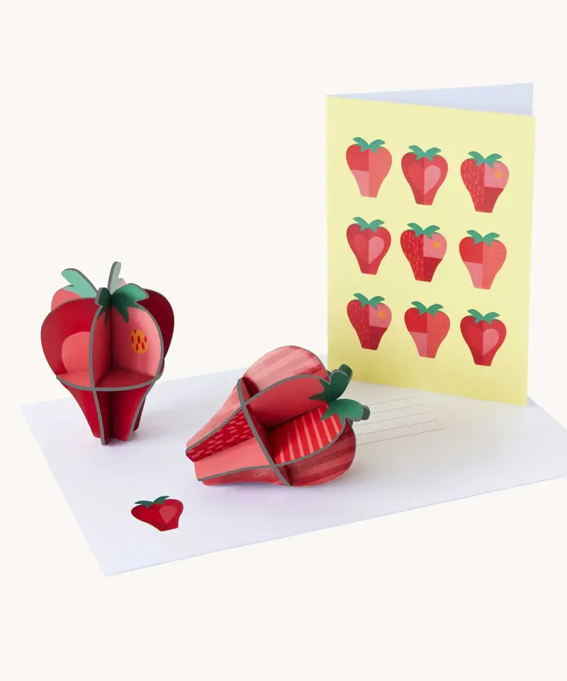 Studio Roof 3D Pop Out Card - Strawberries 1