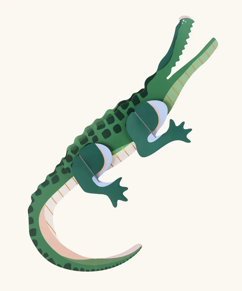 Studio Roof Cardboard Model - Large Crocodile 1