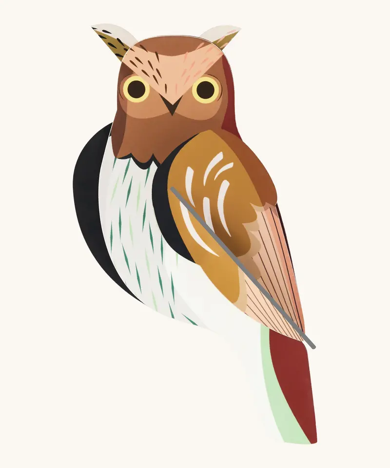 Studio Roof Cardboard Model - Tawny Owl 1