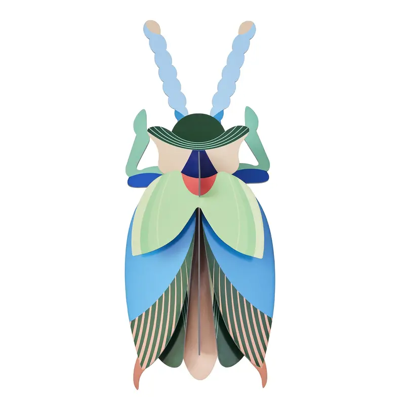 Studio Roof Emerald Beetle Cardboard Model 1