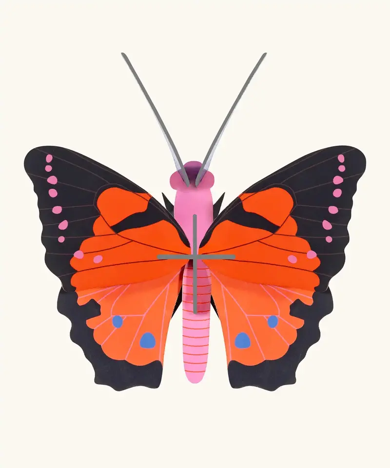 Studio Roof Large Fox Butterfly 3D Cardboard Wall Art 1