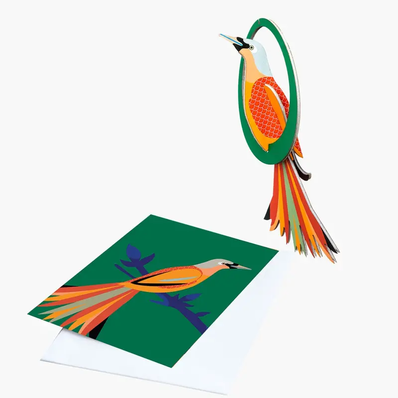 Studio Roof, Pop Out Card, Paradise Birds Swinging Lady Obi 1