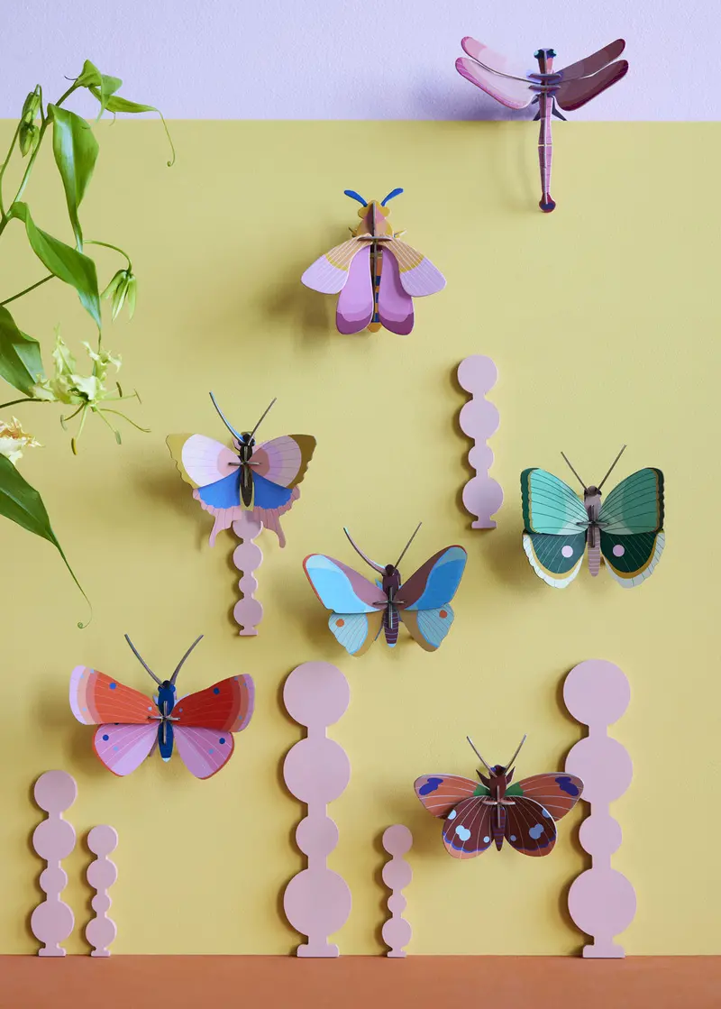 Studio Roof Speckled Copper Butterfly Cardboard Model 2