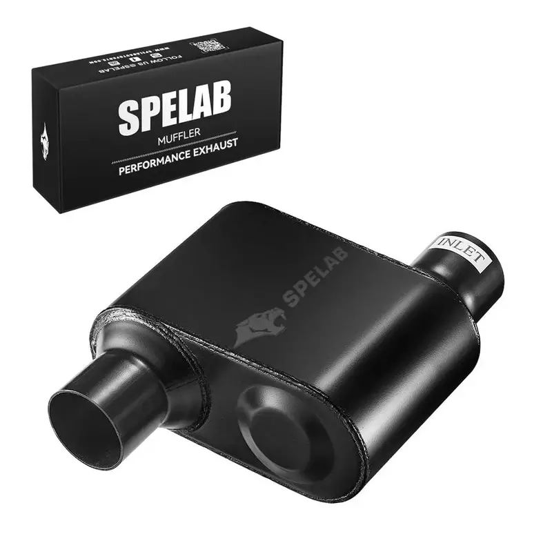 Super 10 Series Offset In Offset Out Exhaust Muffler | Spelab 1