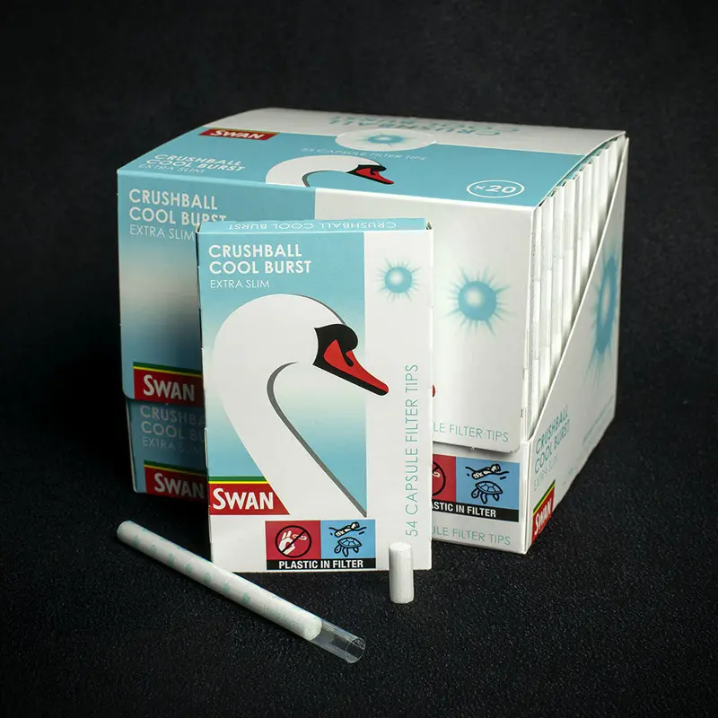 Swan Crushball Cool Burst Menthol Extra Slim Filter Tips - Full Box 20 X 54 1