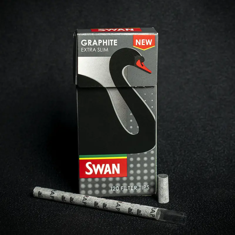 Swan Graphite Extra Slim Filter Tips - 120 Pack 1