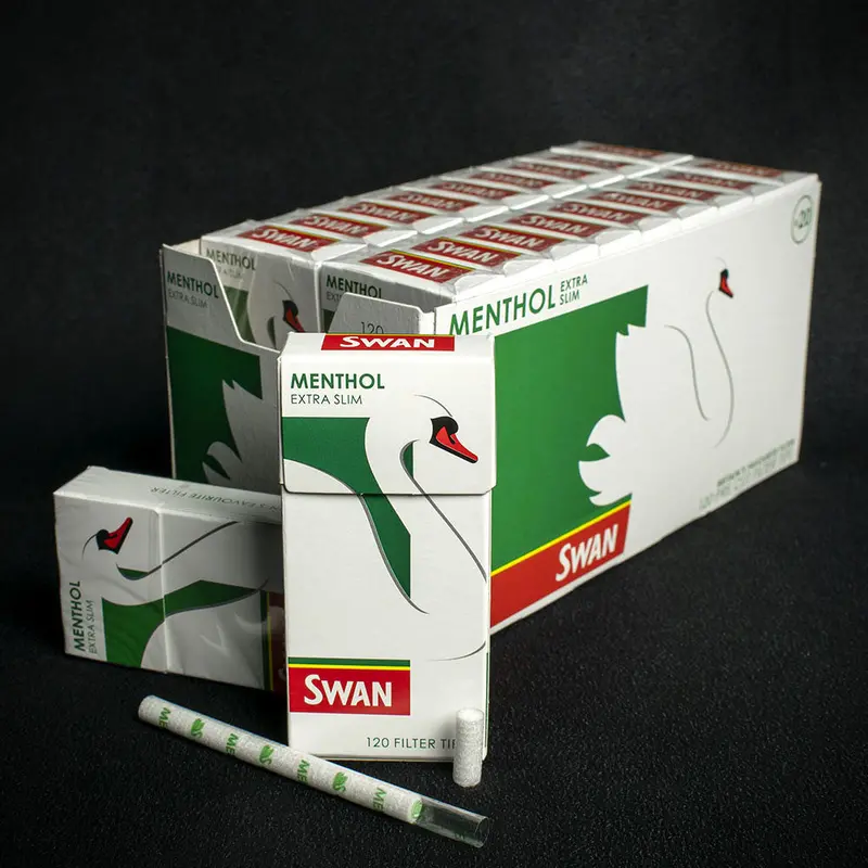 Swan Menthol Extra Slim Filter Tips - 20 X 120 Packs (2400) 1
