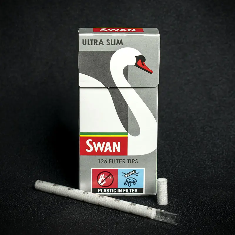 Swan Ultra Slim Silver Filter Tips - 126 1