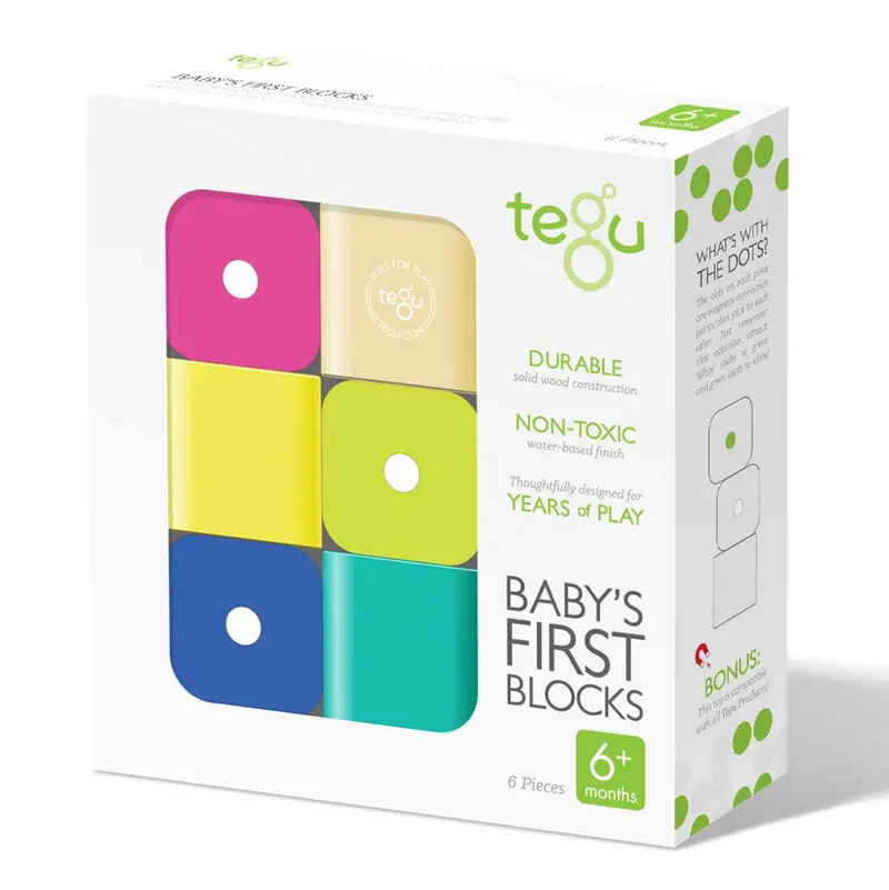 Tegu Baby's First Magnetic Blocks - 6 Piece 1