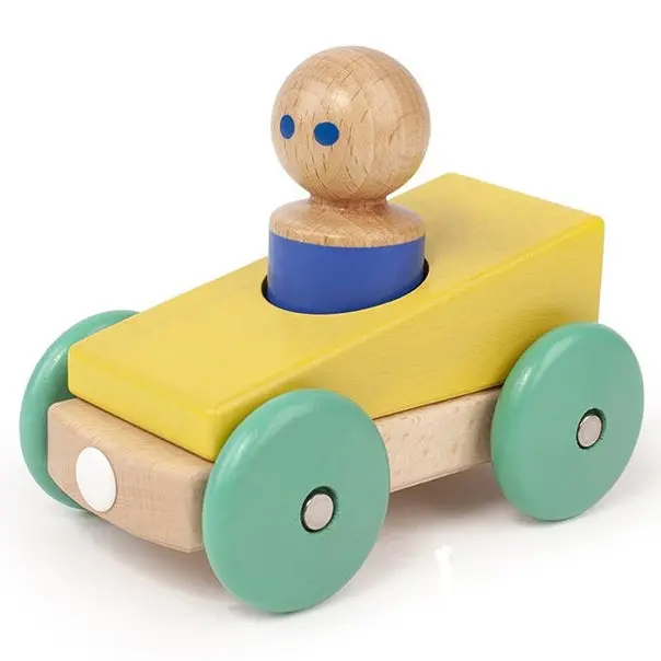 Tegu Magnetic Racer Yellow And Teal 1