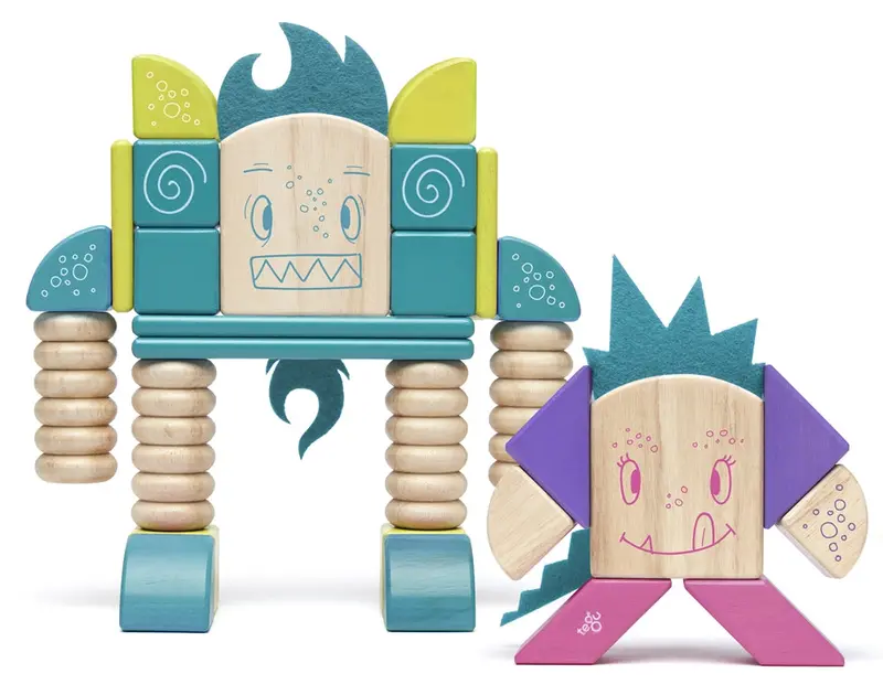 Tegu Magnetic Sticky Monsters - Beans & Tumtum 1