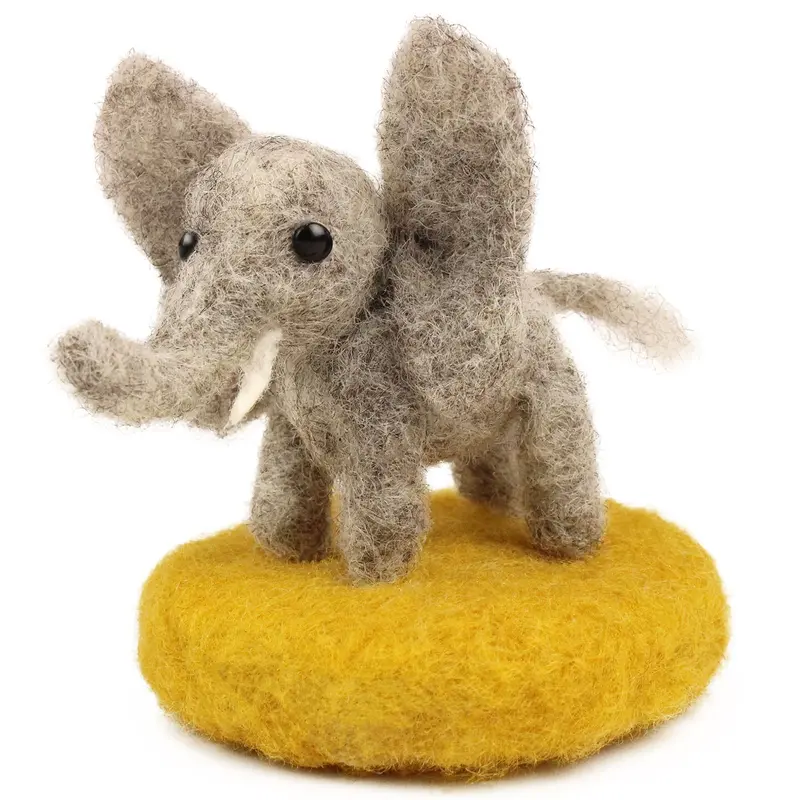 The Makerss - Amiguwoolli Elephant Mini Needle Felt Kit 1