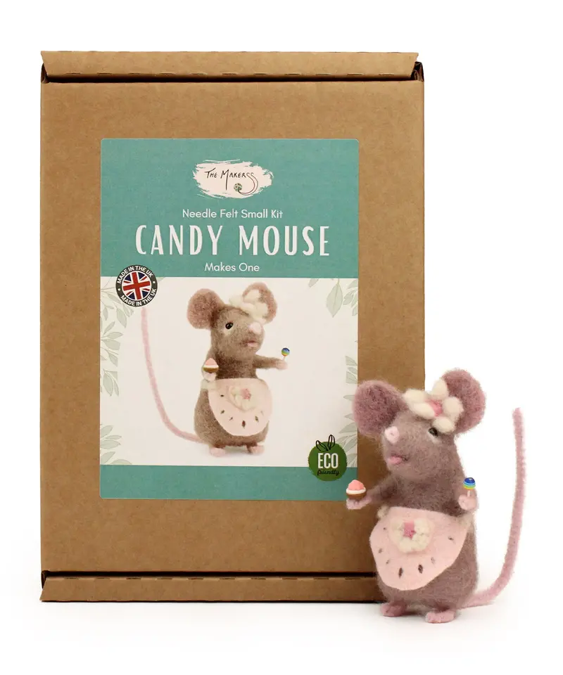 The Makerss Candy Mouse Needle Felt Kit 1
