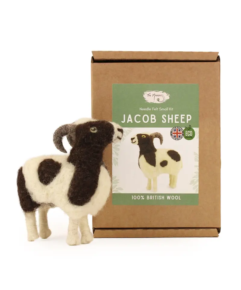 The Makerss Jacob Sheep British Wool Needle Felt Kit 1