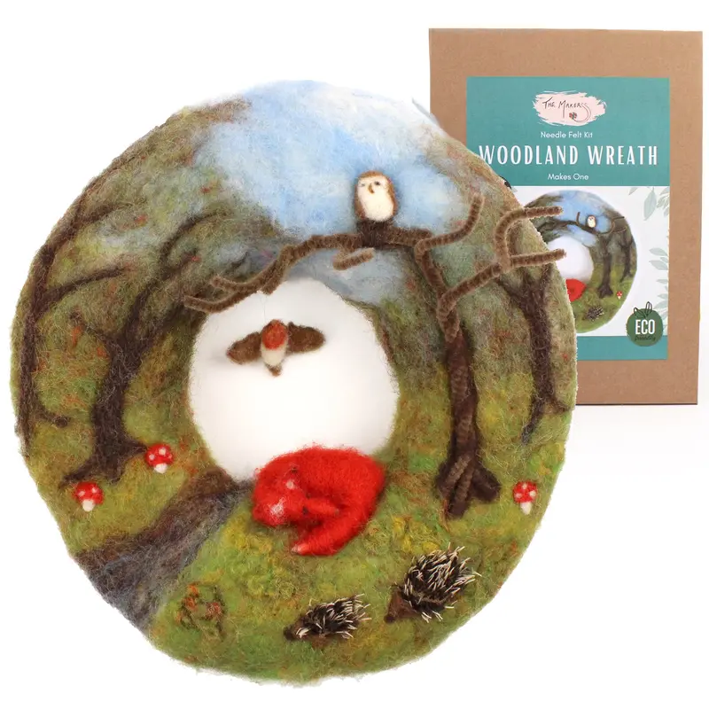 The Makerss - Large Woodland Wreath Felt Kit 1