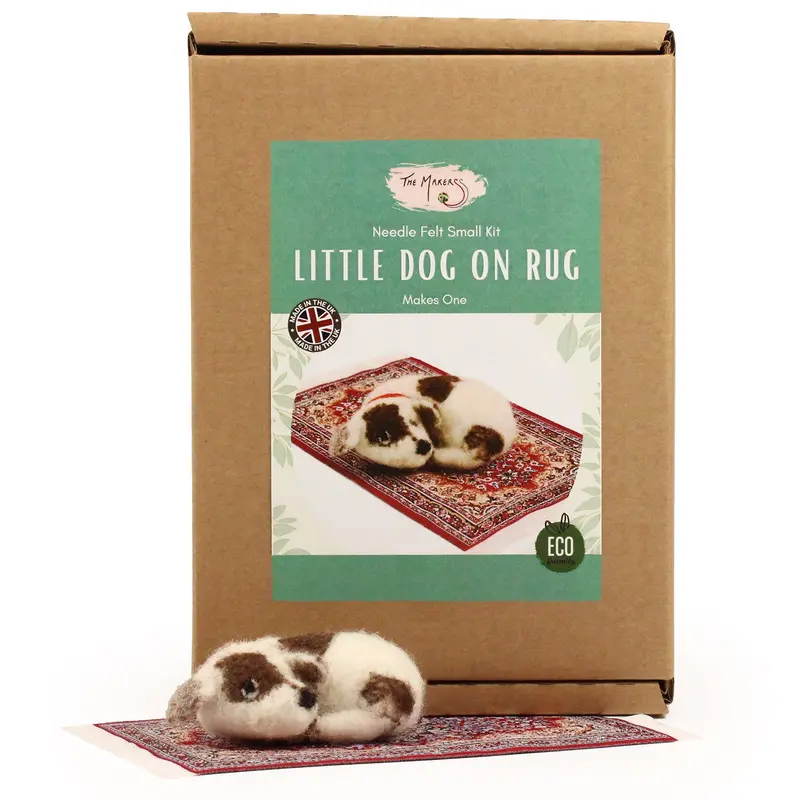 The Makerss - Little Dog On A Rug Needle Felt Kit 1