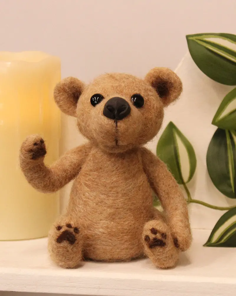 The Makerss - Little Jointed Vintage Bear Needle Felt Kit 2