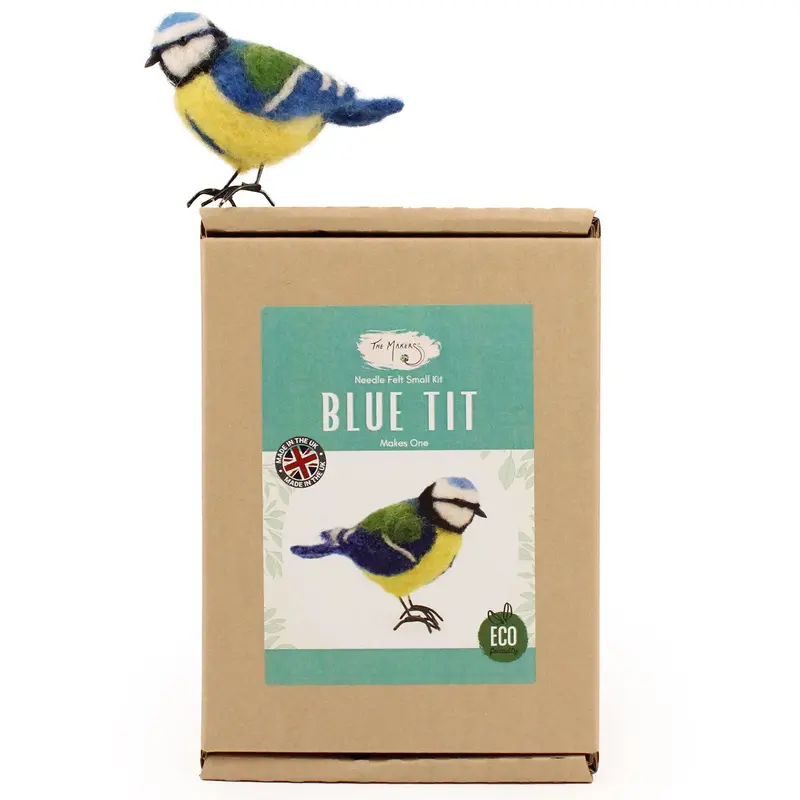 The Makerss - Small Blue Tit Needle Felt Kit 1