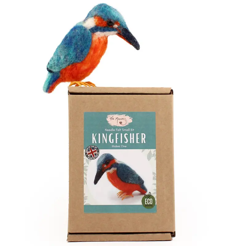 The Makerss - Small Kingfisher Needle Felt Kit 1