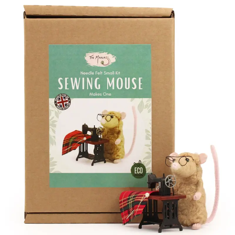 The Makerss - Small Sewing Mouse Needle Felt Kit 1