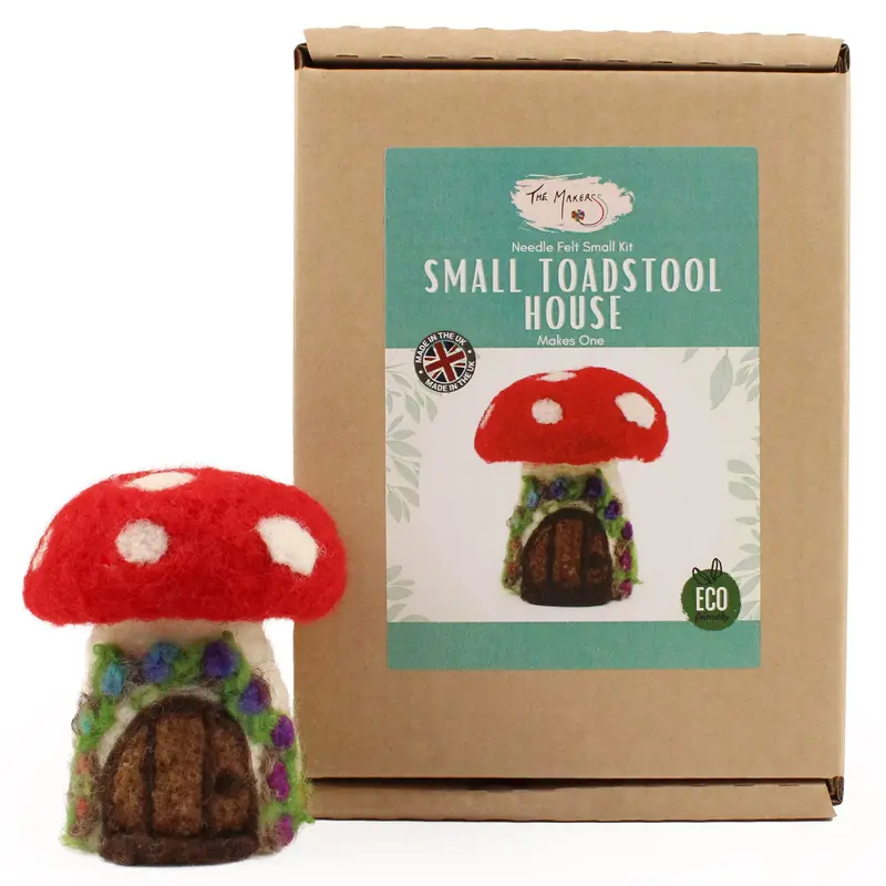 The Makerss - Small Toadstool House Needle Felt Kit 1